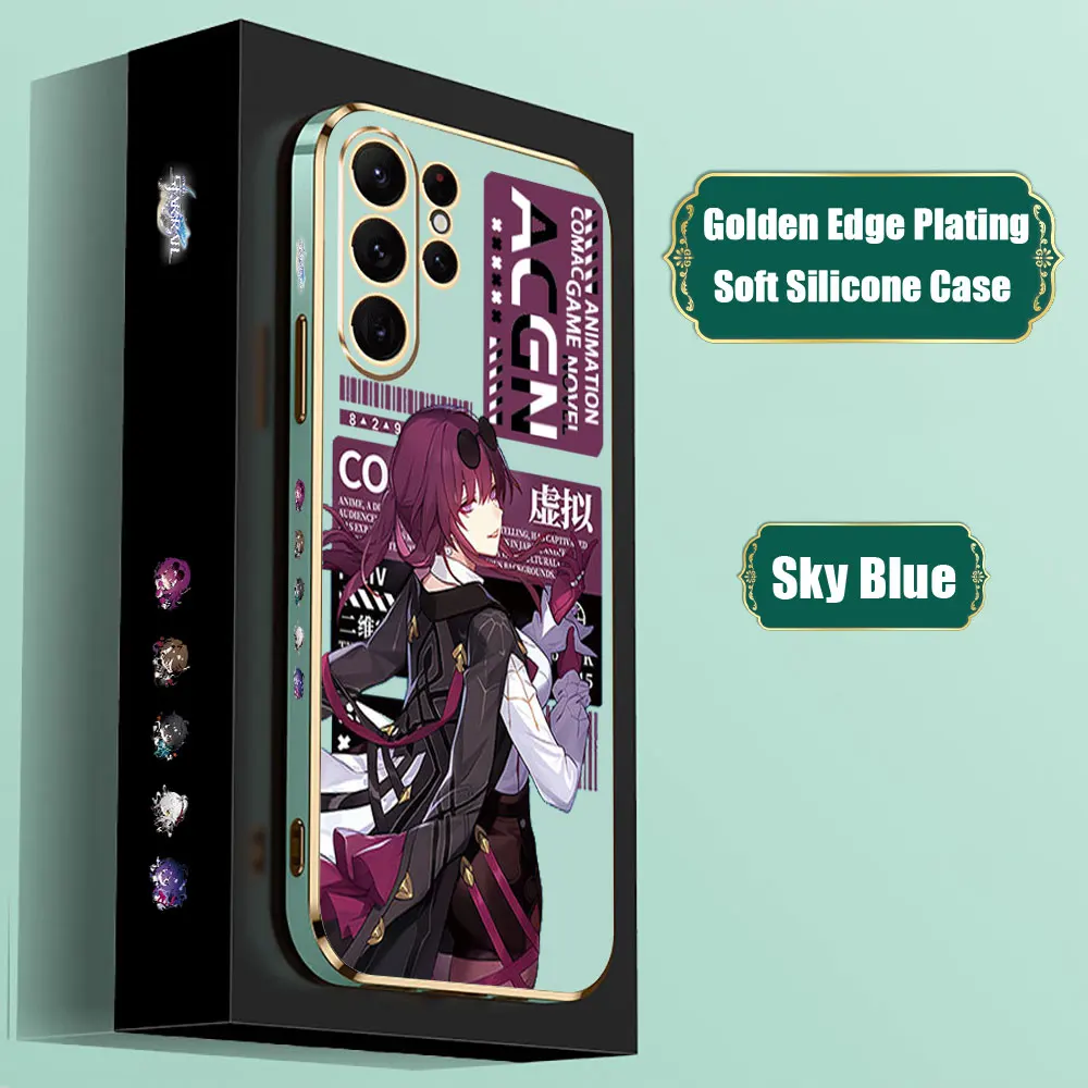 Funda de teléfono Kafka Silver Wolf Honkai Star Rail S24Ultra para Samsung Galaxy S24 S23 S22 S21 S20 Ultra Fe S10 S9 Plus, cubierta chapada - imagen 4