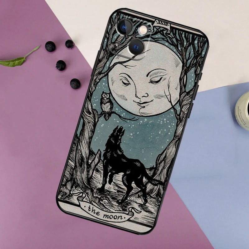 Funda de teléfono con diseño de Tarot y Luna de bruja para iPhone 11, 12, 13, 14, 16, 15 Pro Max Mini 7, 8 Plus X XR XS Max, funda de parachoques - imagen 2