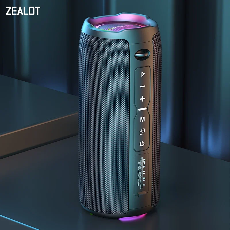 Zealot-S49PRO Altavoz Bluetooth portátil 20W IPX6 impermeable potente caja de sonido bajo Boost doble emparejamiento altavoz inalámbrico verdadero - imagen 2