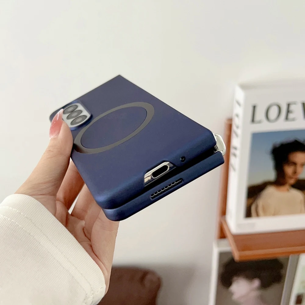 Funda de carga inalámbrica magnética de PC dura lisa de 4 colores para Samsung Galaxy Z Fold 3 4 5 6 7 W23 W24 W25 Magsafe cubierta a prueba de golpes - imagen 5