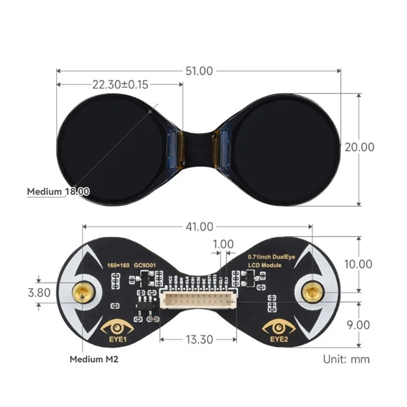 Pantalla LCD SPI 0.71" 160x160 color para Arduino ESP32 - imagen 3