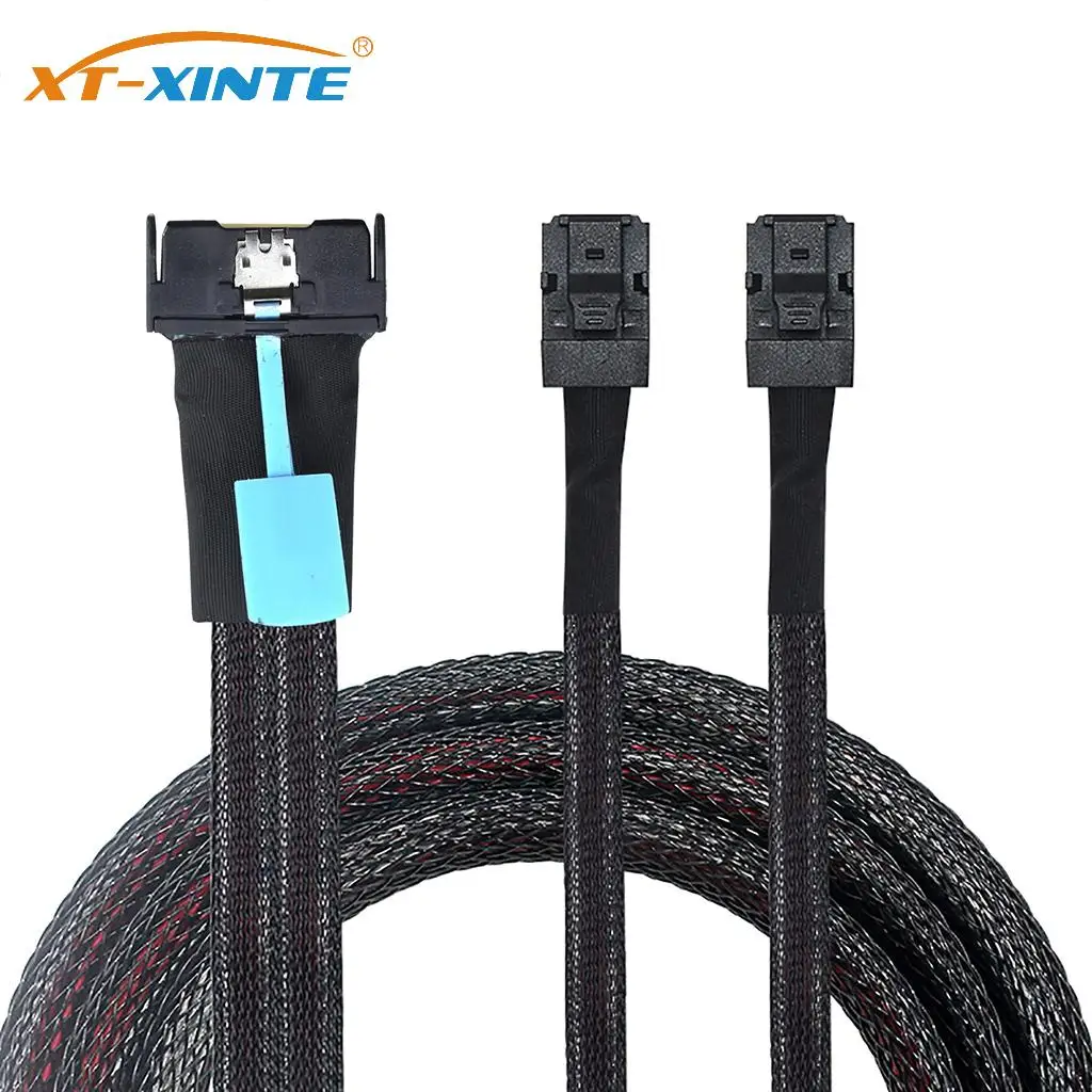 PCIE Gen5 MCIO 8X 8i a 2x MINI SAS HD SFF-8643 Cable de conexión para cable adaptador de servidor