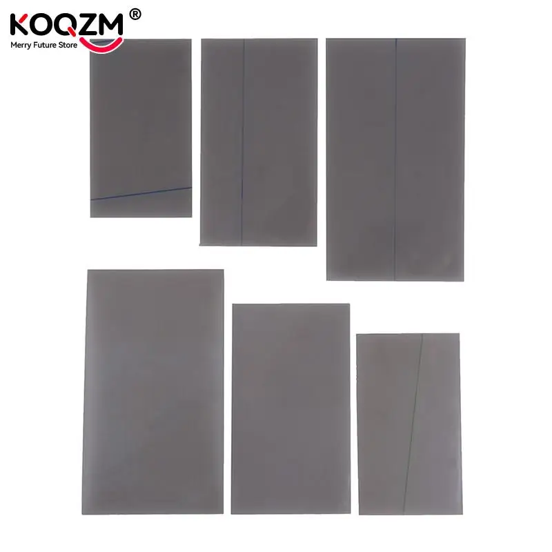 Película polarizadora LCD de 6 tamaños, película de polarización de luz polarizada para Apple para IP 6 Plus, 5,5 pulgadas