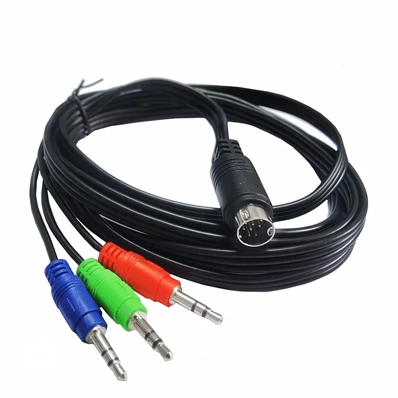 180cm s-video Mini DIN 9pin macho a 3*3,5mm Cable de Audio para dispositivo de Audio decodificador dispositivo de monitoreo pantalla receptor de Audio - imagen 3