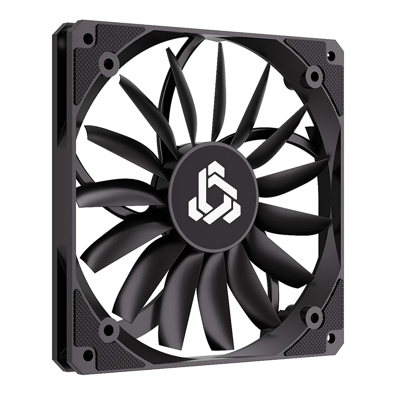 TEUCER UT-14015 Ventilador de refrigeración para PC de 140 mm, PWM 300-1100 RPM, 15 aspas, equipado con rodamiento FDB, ventilador con caja ITX de gran volumen de aire de 14 cm - imagen 4