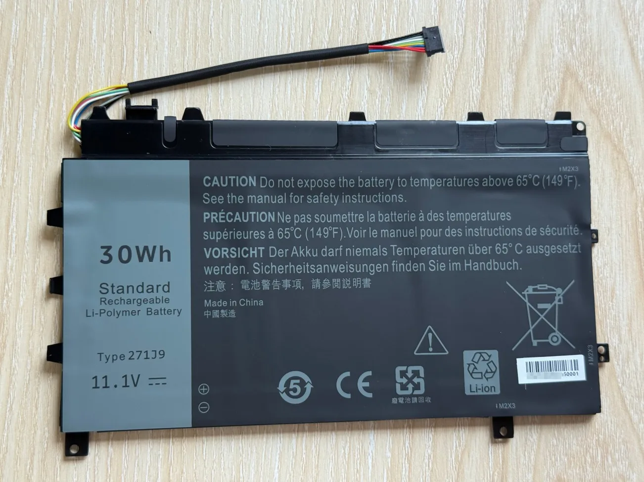 271J9 Batería para portátil Dell Latitude 13 7350 Series 11.1V 30Wh - imagen 2