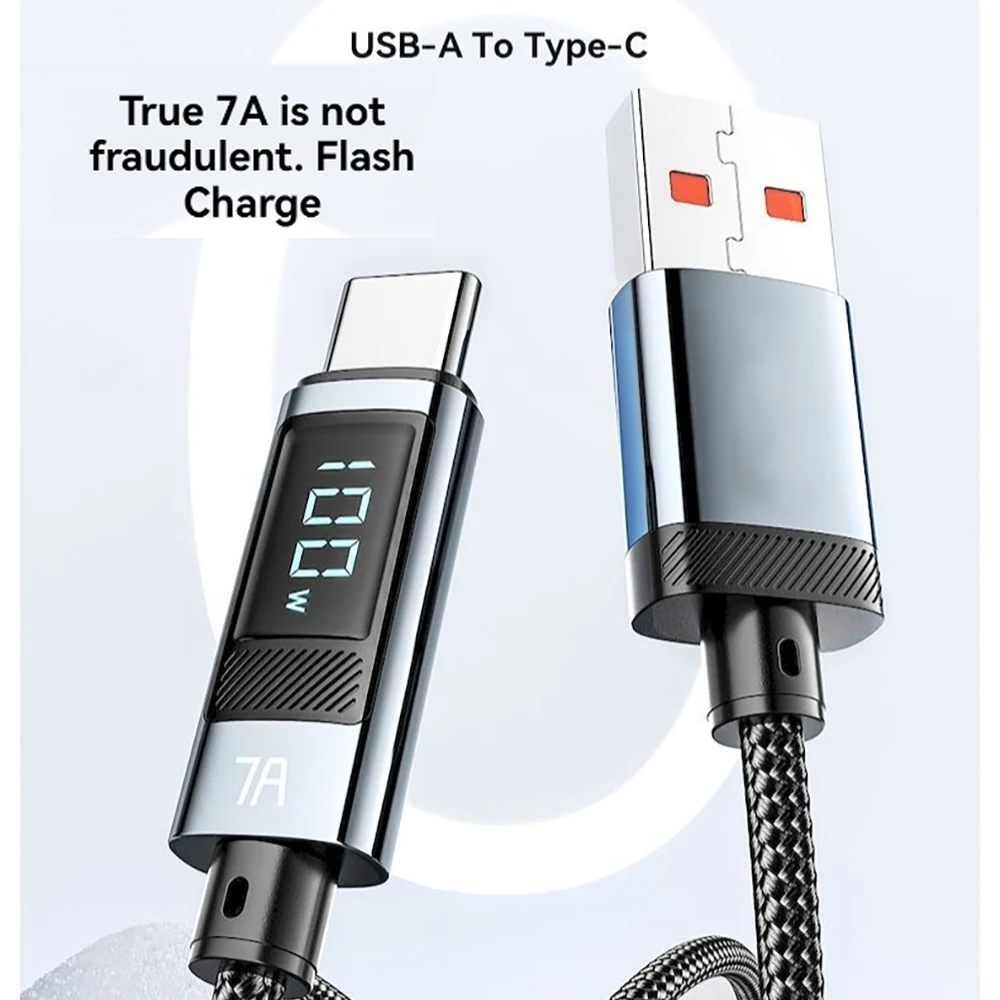 Cable USB tipo C General 7A, cargador de datos USB C de 100W para Huawei P40 30 Pro, Cable de carga rápida de 66W para Samsung y Xiaomi - imagen 2