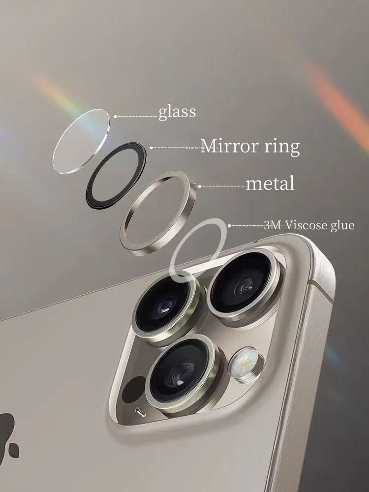 Protector de lente de cámara Original para IPhone 15 16Pro Max 14 Plus IPhone 15Pro 15Plus, cubierta protectora de vidrio templado, 2-3 uds. - imagen 5