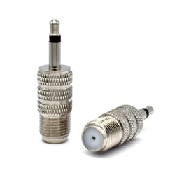 Adaptador F hembra a jack mono 3,5 mm macho para antena FM