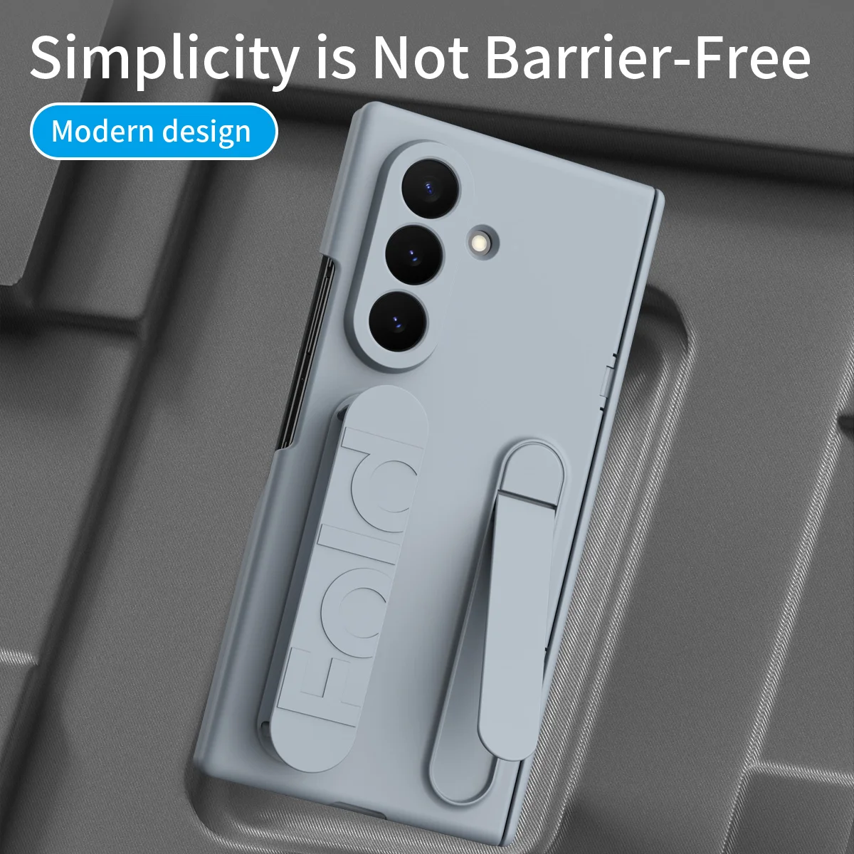 Funda con bisagra de soporte plegable para pulsera, Funda para Samsung Galaxy Z Tri Fold Z TriFold, lente frontal de cristal, protección de cubierta de plástico para PC - imagen 2