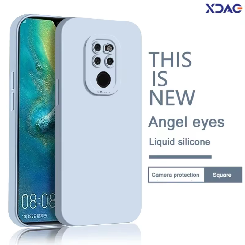 Funda de teléfono con ojos de Ángel y borde recto para Huawei Mate20 Mate 20 Pro 20Pro 5G, funda de lujo Original de silicona líquida suave a prueba de golpes - imagen 2