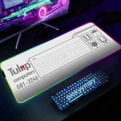 Alfombrilla de ratón RGB para juegos grande con retroiluminación LED