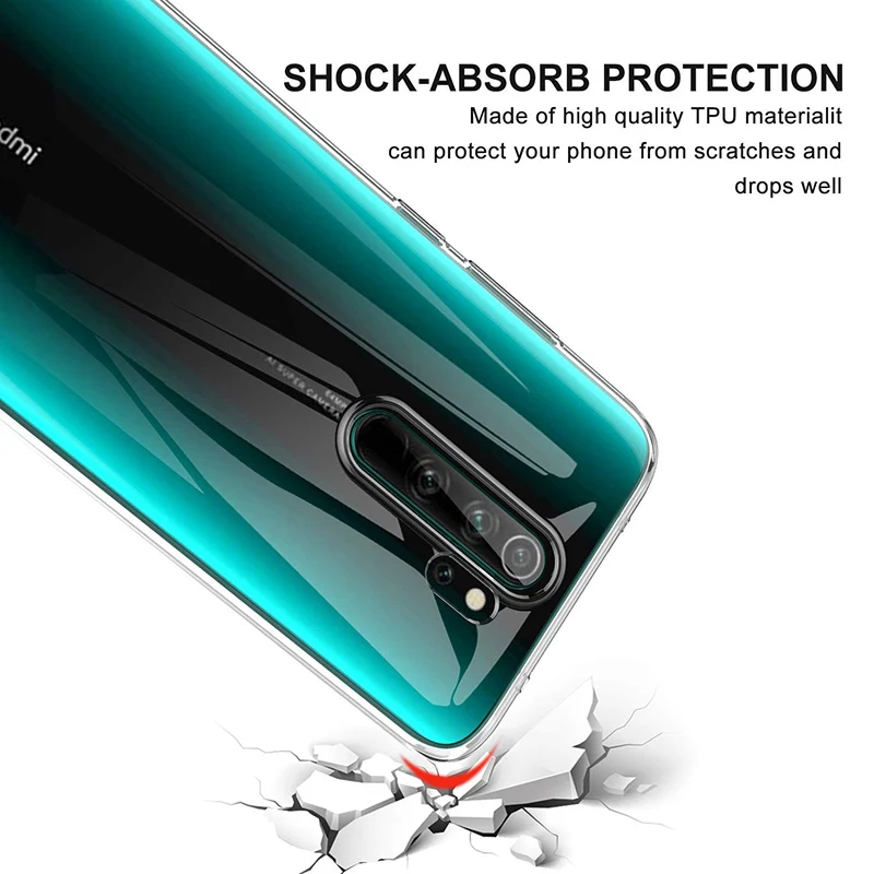 Funda de teléfono transparente a prueba de golpes para Xiaomi Redmi 8 8A Note8 Pro 8T suave TPU silicona transparente contraportada móvil Note 8 T 8Pro Gel - imagen 5