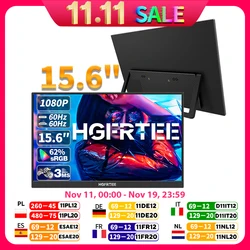 HGFRTEE Monitor Portátil 15,6 Pulgadas FHD IPS HDMI USB-C