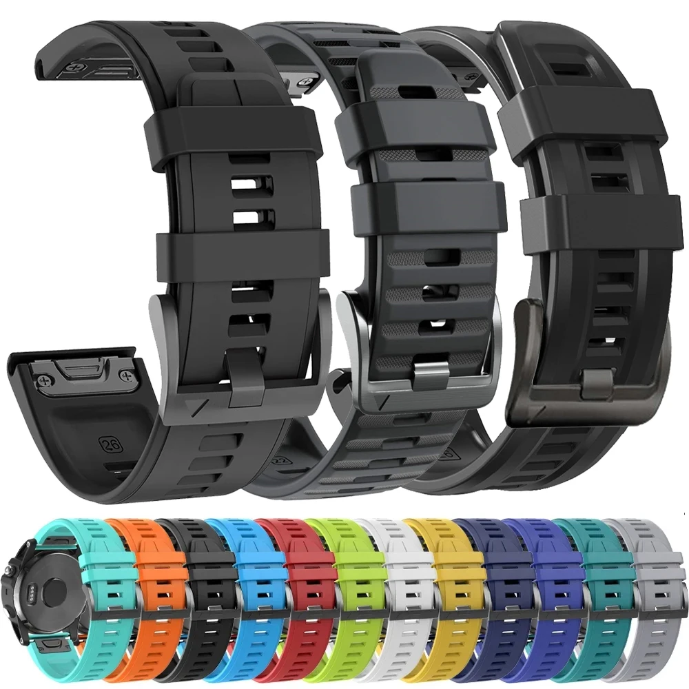 Correa oficial de 22mm y 26mm para Garmin Fenix 7 7X 6 6X 5X 5 Plus Fenix E 8 8Pro/Enduro 3, pulsera de silicona QuickFit - imagen 2