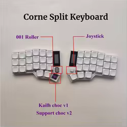 Corne V4 teclado inalámbrico split perfil bajo joystick Kailh Choc