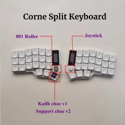 Corne V4 teclado inalámbrico split perfil bajo joystick Kailh Choc