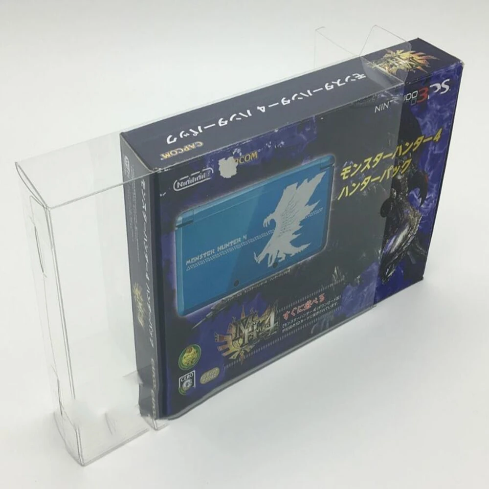 Protector de caja transparente para NINTENDO 3DS/Monster Hunter 4, cajas de recolección, carcasa de juego de almacenamiento TEP, estuche de exposición transparente