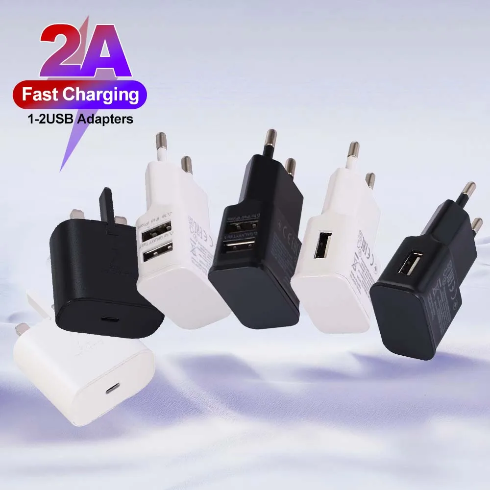 Adaptador de CA Universal, fuente de alimentación de 5V voltios, cargador USB, convertidor de 5V 2A, adaptador de corriente AC a DC 220V a 5V, convertidor de cargador de teléfono