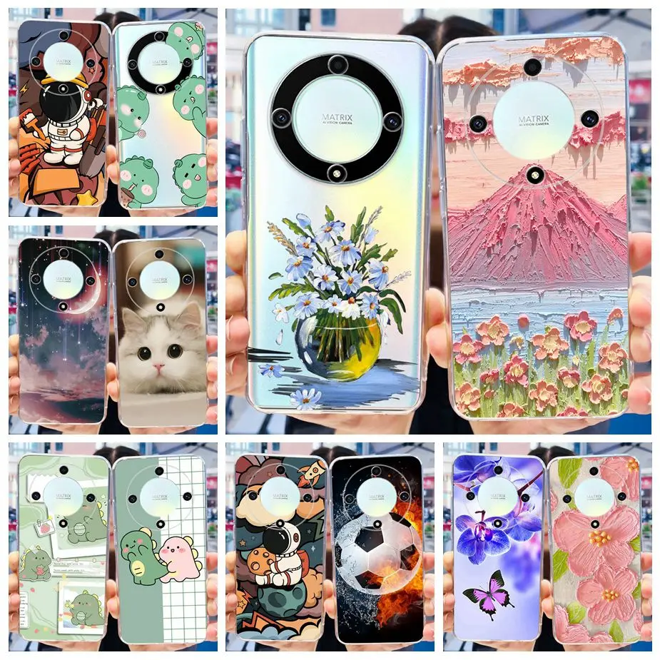 Funda de silicona blanda para Honor Magic5 Lite, cubierta pintada con estilo para Honor X9a RMO-NX1, Magic 5 Lite, Honor X9a