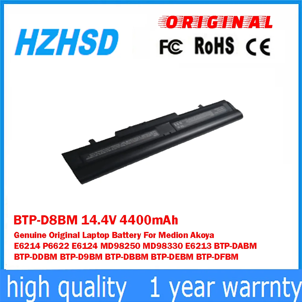 BTP-D8BM 14,4 V 4400mAh batería Original y genuina para ordenador portátil Medion AkoyaE6214 P6622 E6124 MD98250 MD98330 E6213 BTP-DABM BTP-DDBM