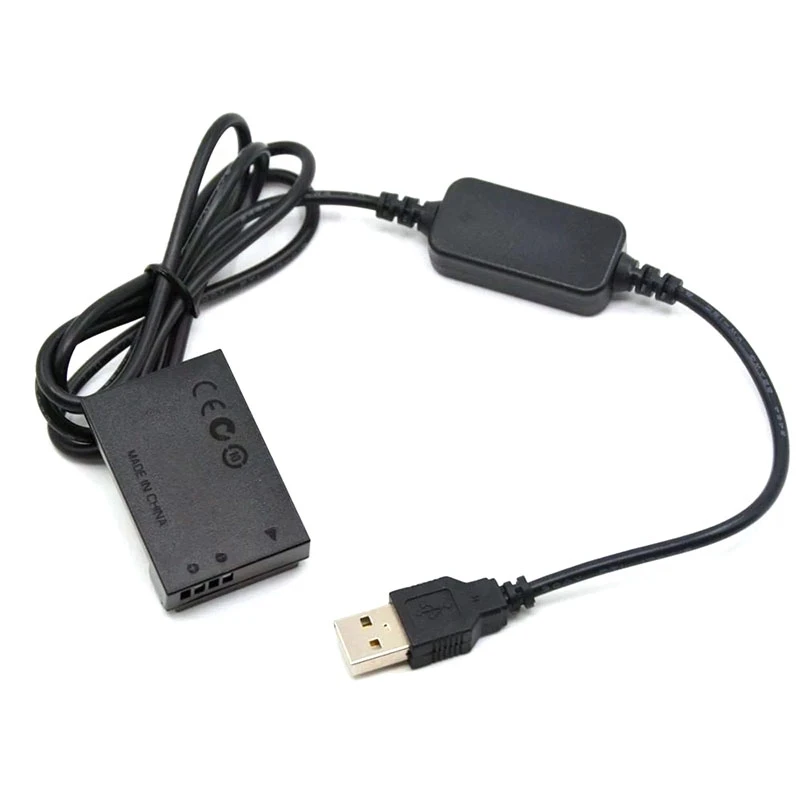 Acoplador de CC DR-E15 LP E12 batería simulada Cable USB CC para Canon EOS-100D Kiss X7 EOS 100D Rebel SL1 SX70HS acoplador de cámara