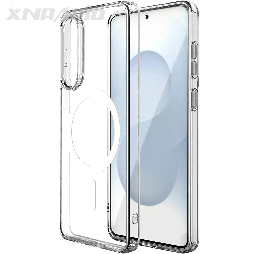 Funda magnética Magsafe para Samsung Galaxy S25 Edge S24 S23 S21 FE S22 Ultra Plus, cubierta dura híbrida a prueba de golpes S25Edge 25Plus S 25