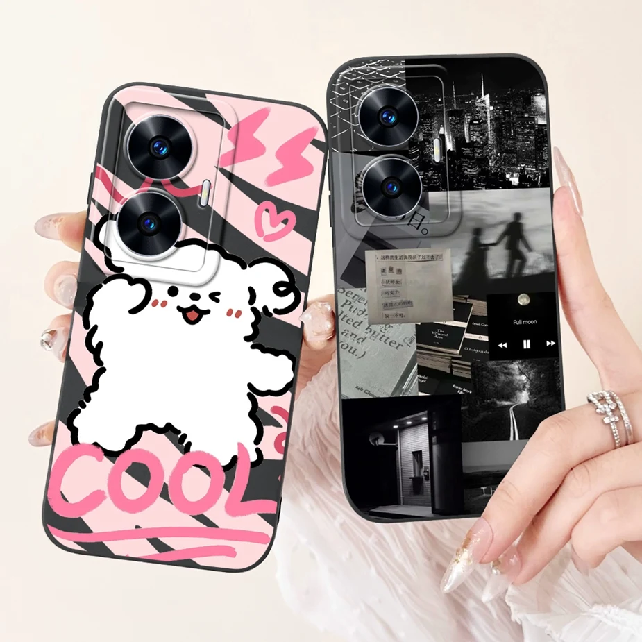 Funda de silicona suave para Realme, carcasa mate de dibujos animados de animales, para Realme, Narzo N55 C 55 RealmeC55, RMX3710 - imagen 2