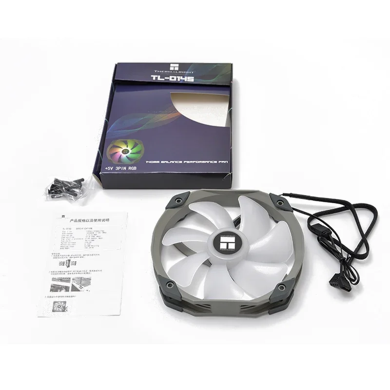 Termalright-ventilador PWM de 14cm y 12V/5V RGB, refrigeración de carcasa de ordenador, 12cm, orificio de montaje de 1500 RPM, 77,8 CFM, volumen de viento silencioso y grande, TL-D14 - imagen 3
