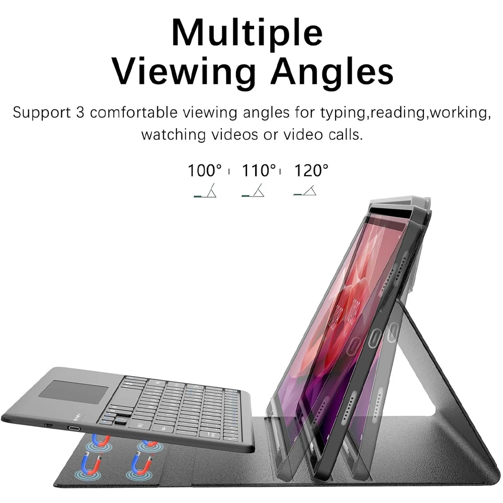 Funda para Lenovo Xiaoxin Pad 2024 11 pulgadas TB331FC, funda para teclado Bluetooth para Lenovo Tab M11 11 pulgadas TB330FU TB330XU - imagen 4