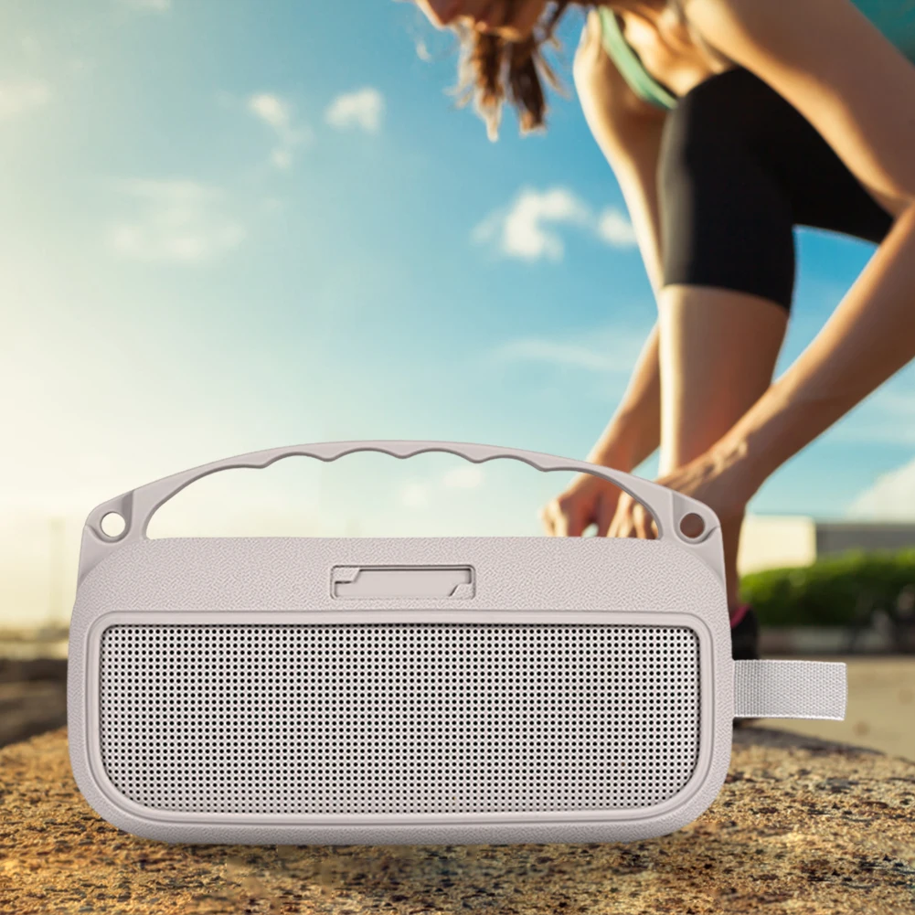 Funda de silicona con asa y correa para el hombro, bolsa protectora de viaje para accesorios Bose SoundLink Flex de segunda generación - imagen 2