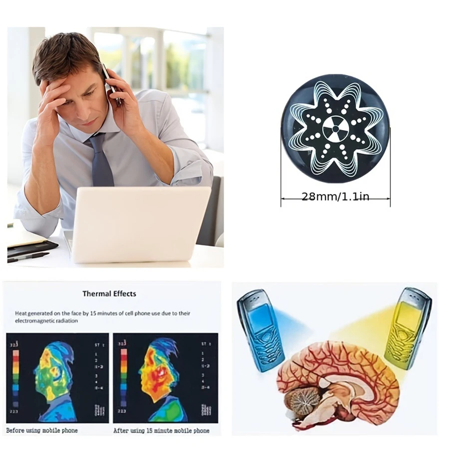 Pegatina de protección antirradiación, protección contra emisión EMF y bloqueador, pegatinas protectoras para teléfonos móviles, portátiles, tabletas - imagen 2