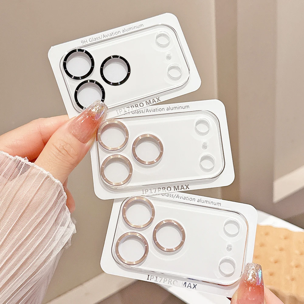 Protector de lente de cámara para iPhone 17 Pro Max 13 16 15 14 Plus 13 Mini Air 17promax 16promax lente protectora de vidrio templado