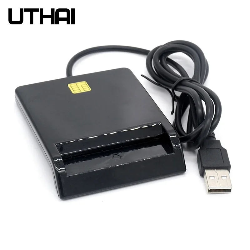 UTHAI X01 Lector Tarjetas Inteligentes USB Tarjeta Bancaria IC ID Lector Tarjetas EMV Alta Calidad Windows 7 8 10 Linux OS USB-CCID ISO 7816 - Vista principal del producto