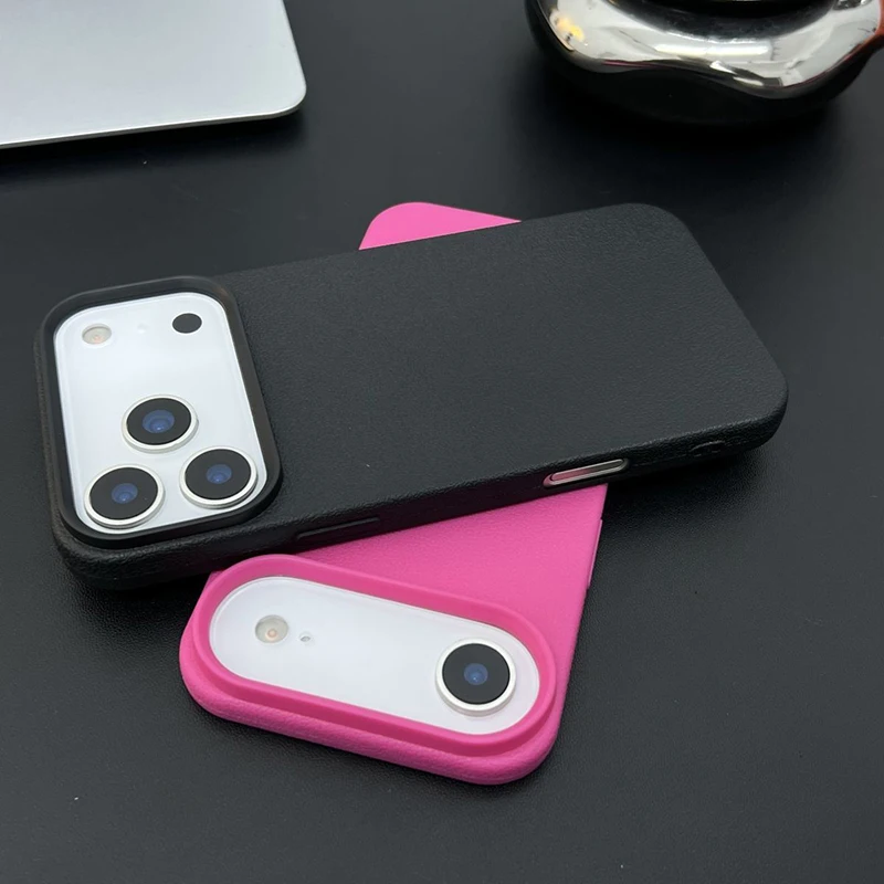 Funda de teléfono con estampado de Litchi de Color caramelo, sensación de alta moda, para iPhone 17 Pro Max 17Pro, funda a prueba de golpes para iPhone Air Fundas - imagen 5