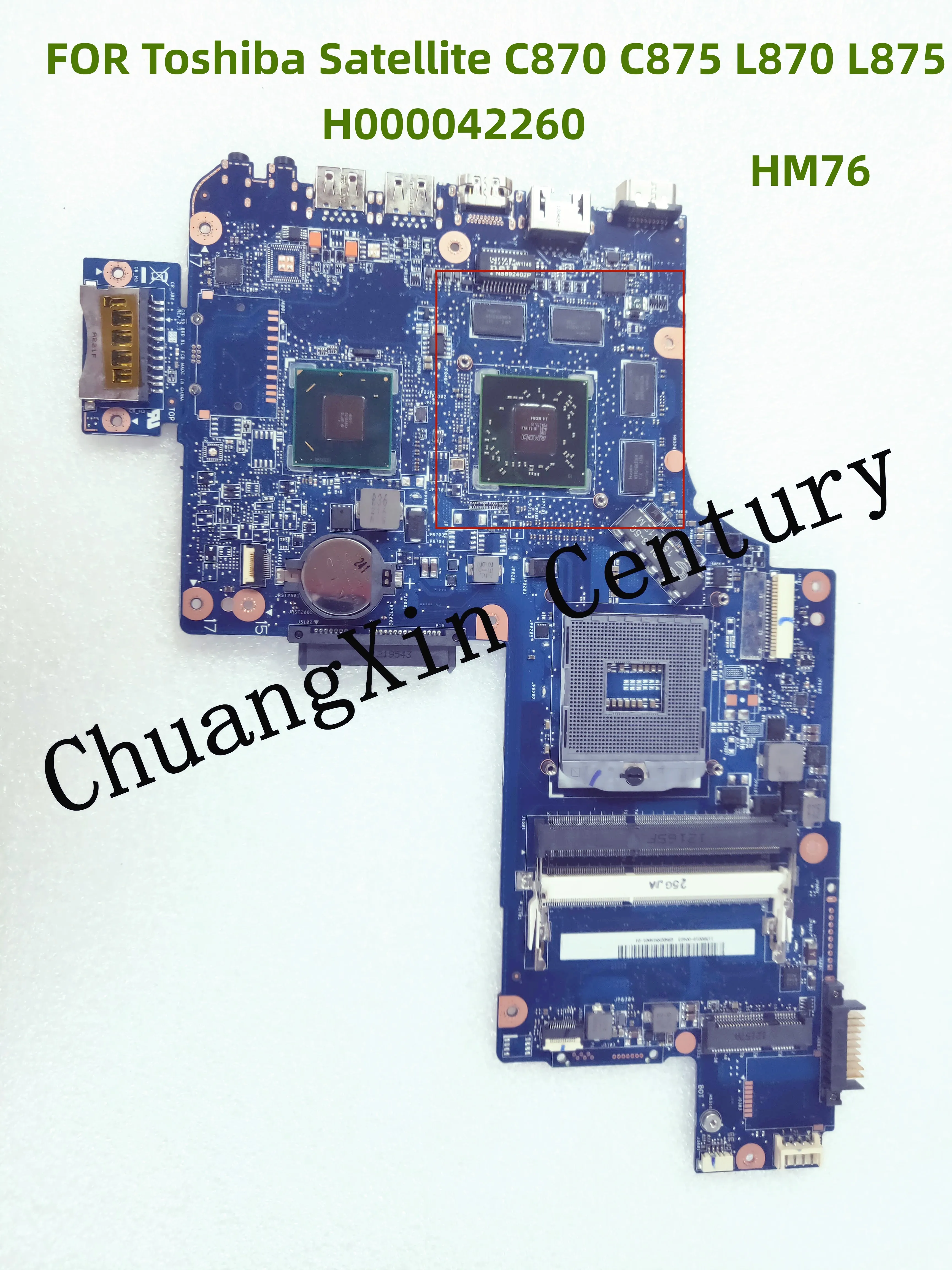 Para Toshiba Satellite C870 L870 placa base para ordenador portátil H000042260 HM76 DDR3 placa base con GPU 100% completamente probada