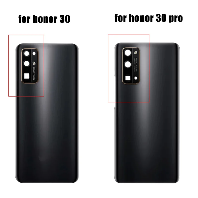 Cubierta de batería trasera Original para Huawei Honor 30 Pro Plus, carcasa trasera de puerta de Panel trasero para Honor 30pro, cubierta de batería + lente - imagen 2