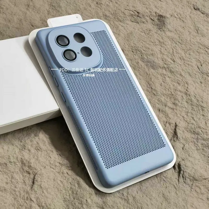 Para IQOO Z10 Turbo Pro funda de disipación de calor fundas de teléfono duras para VIVO IQOO Z10turbo Plus refrigeración Honeycomb malla PC cubierta Shell - imagen 3