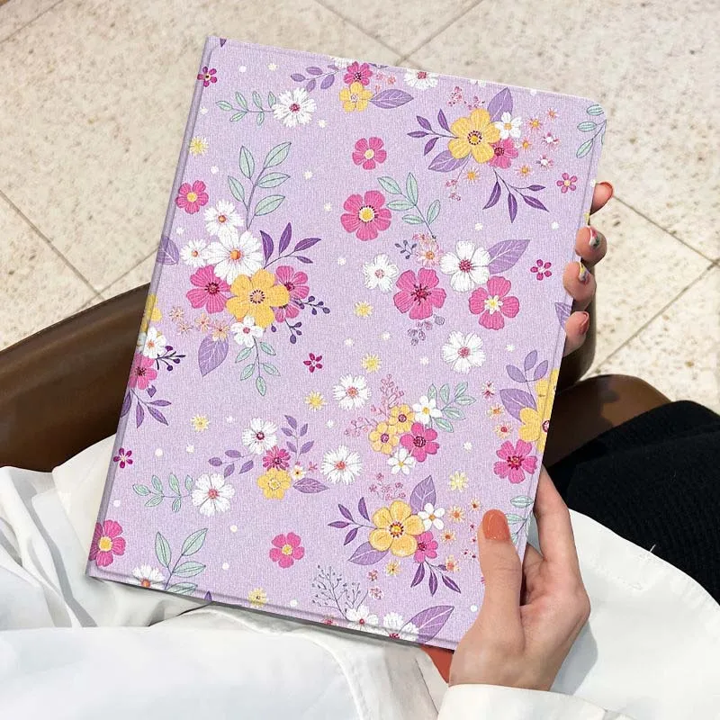 Arte púrpura patrón Floral para Huawei MediaPad MatePad Pro Air 12 X T5 T10S M6 M5 C5e SE 11 11,5 12,2 pulgadas funda para tableta - imagen 4