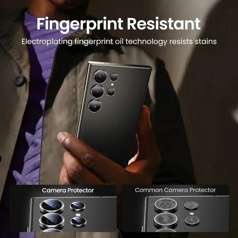 Protector de lente de cámara de cristal para Samsung S25 S24 Ultra Plus, anillo Protector de Metal de lente de cubierta completa para Galaxy S25 Ultra, película de cámara - imagen 5