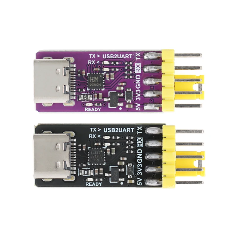 Módulo de puerto serie CH343P USB, 6Mbps, 5V3,3 V, TTL, UART, CH343, interruptor tipo C de grabación y descarga de depuración en lugar de CH340