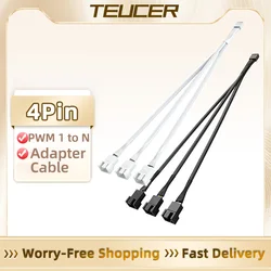 TEUCER Cable divisor PWM 4 pines para ventiladores, cable trenzado