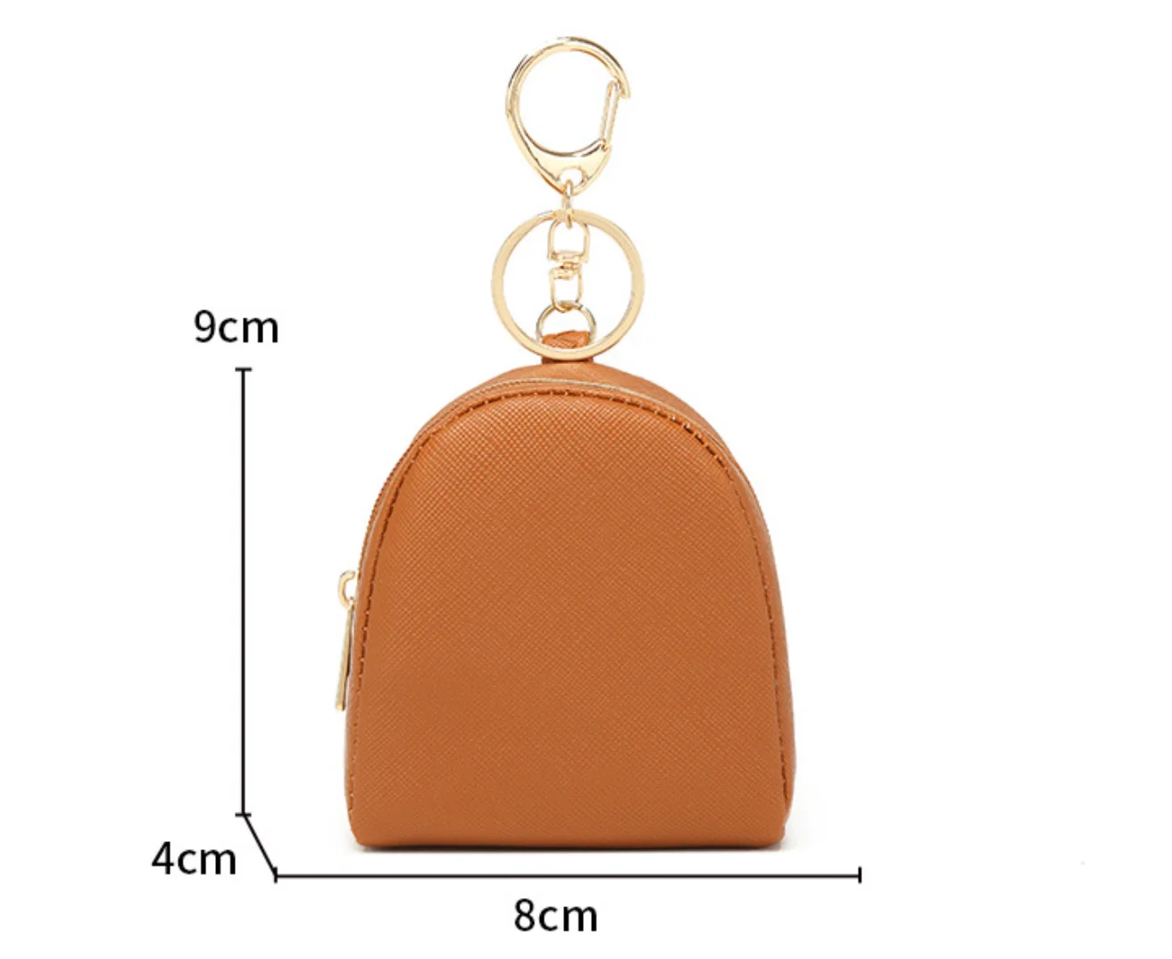 Mini cartera de PU y estuche para auriculares: linda bolsa de almacenamiento, monedero pequeño y bolso de cuero con llavero - imagen 5