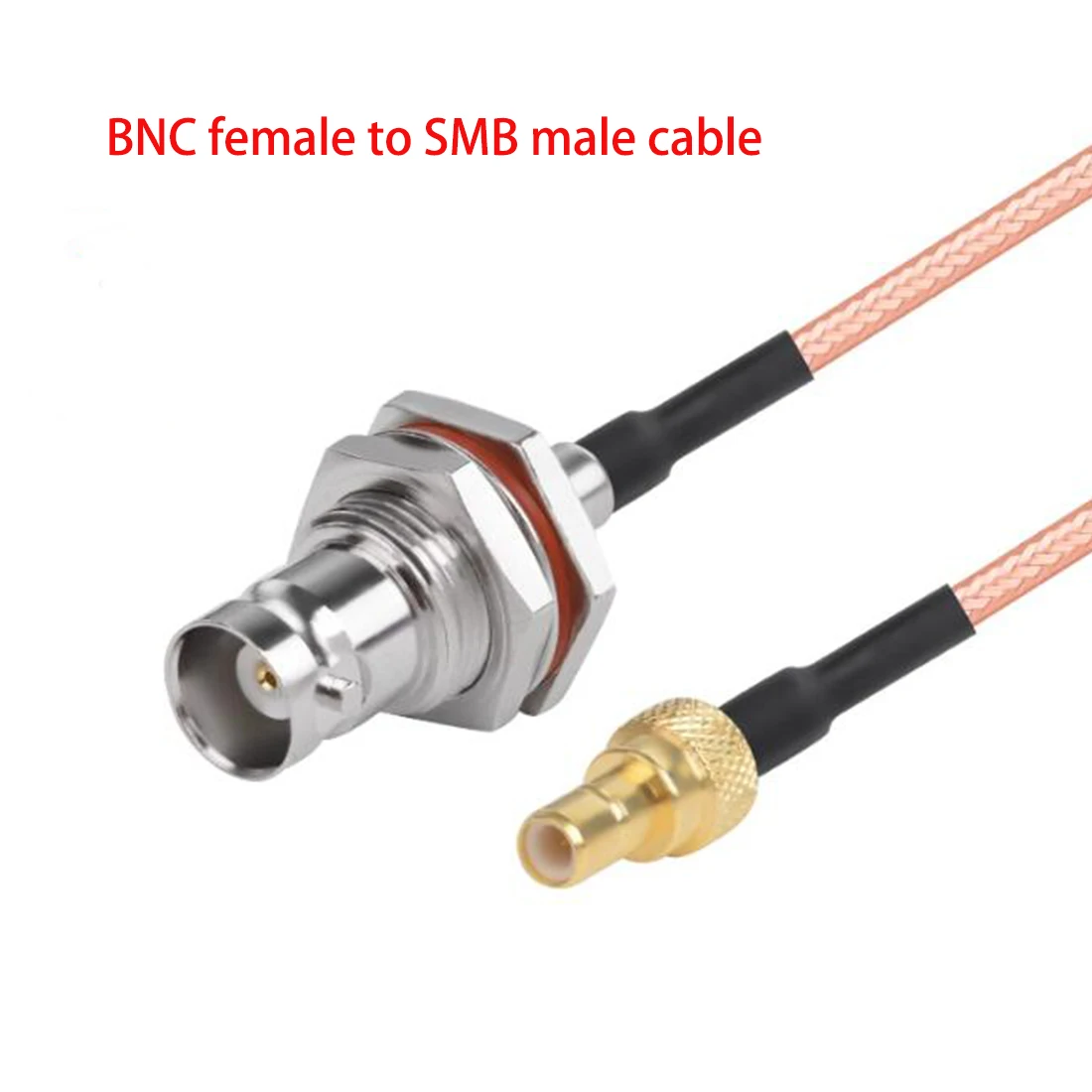 1 unidad BNC macho hembra a conector SMB adaptador de Cable coaxial RF de ángulo recto RG316 15cm nuevo - imagen 4