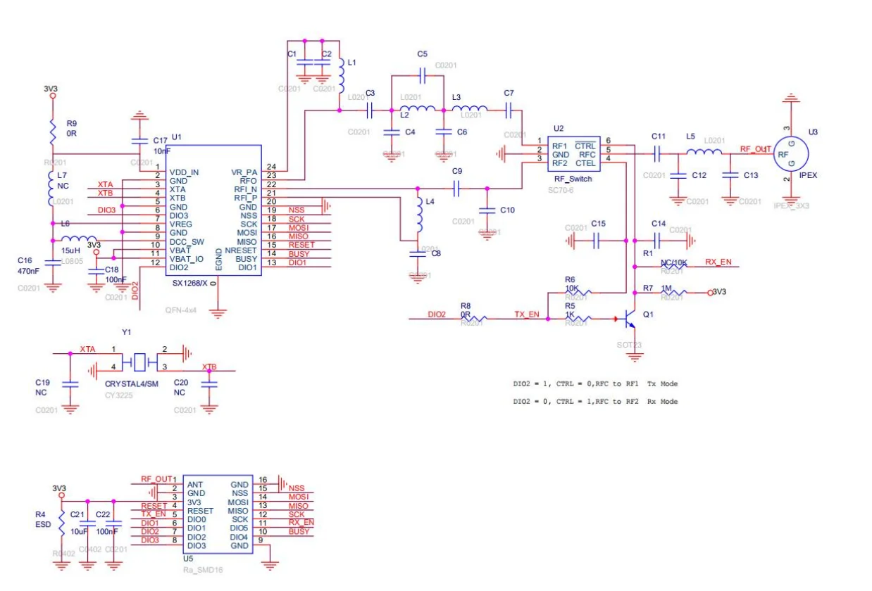 LoRa-módulo RF inalámbrico, Chip SX1262, Ra-01SH de banda de 868-915MHz - imagen 4