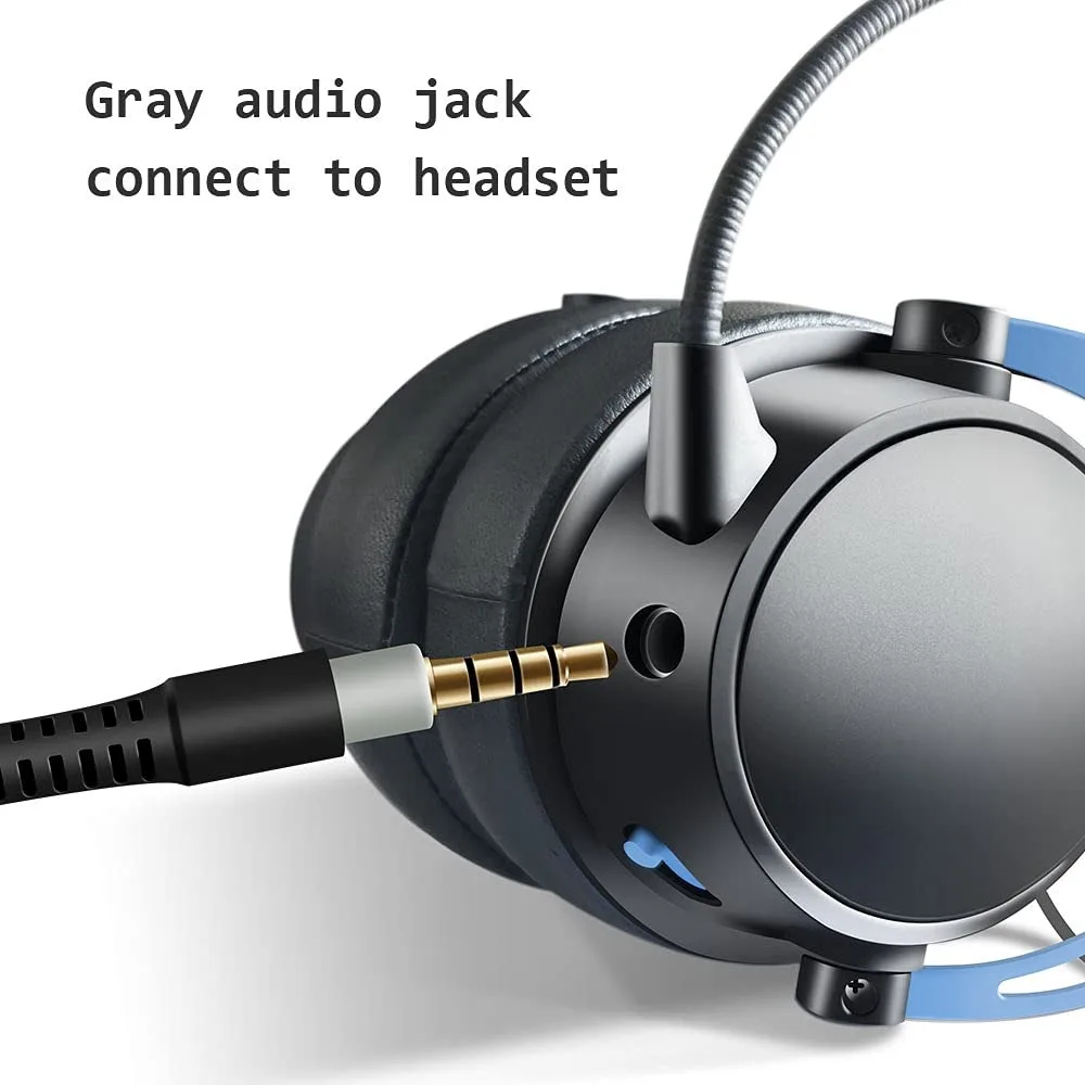 Cable de audio 3,5 con silencio en línea y control de volumen Sin micrófono en línea Compatible con auriculares Hyperx Cloud Mix y Cloud Alpha Gaming - imagen 2