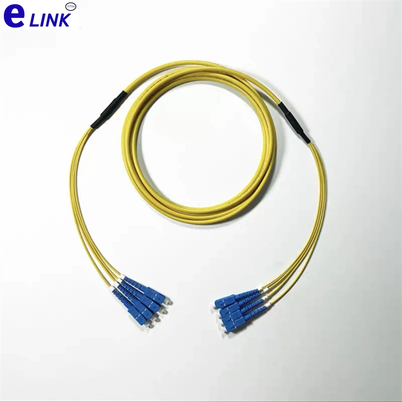 Cable de conexión de fibra 4 núcleos LC-LC 1m-50m monomodo 20m10m5m30m3m puente incluido SC FC ST E2000 SM cable de parche de fibra óptica 4C ELINK - imagen 4