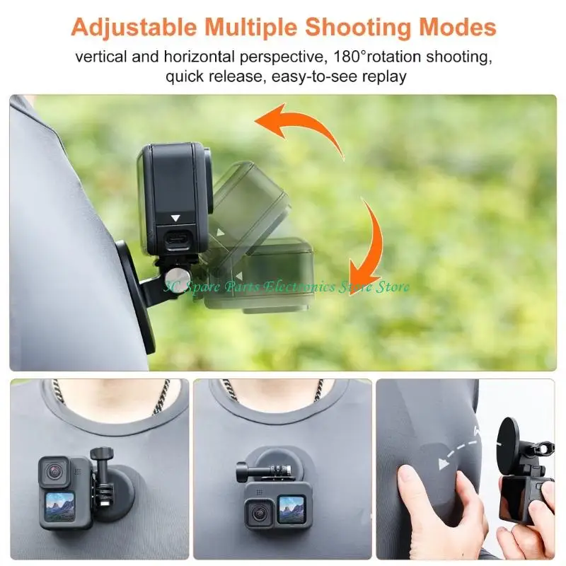 SZ Quick Descolde soporte cámara magnética Cías cofre ajustables 360 Rotación para cámaras acción - imagen 2