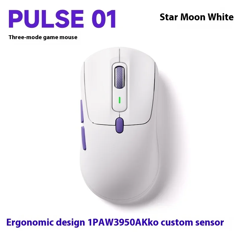 Ratón Akko Pulse01 8k inalámbrico ligero PAW3950 modo Tri 30000dpi ratón para juegos para Pc de oficina accesorios de juego regalo personalizado - imagen 4