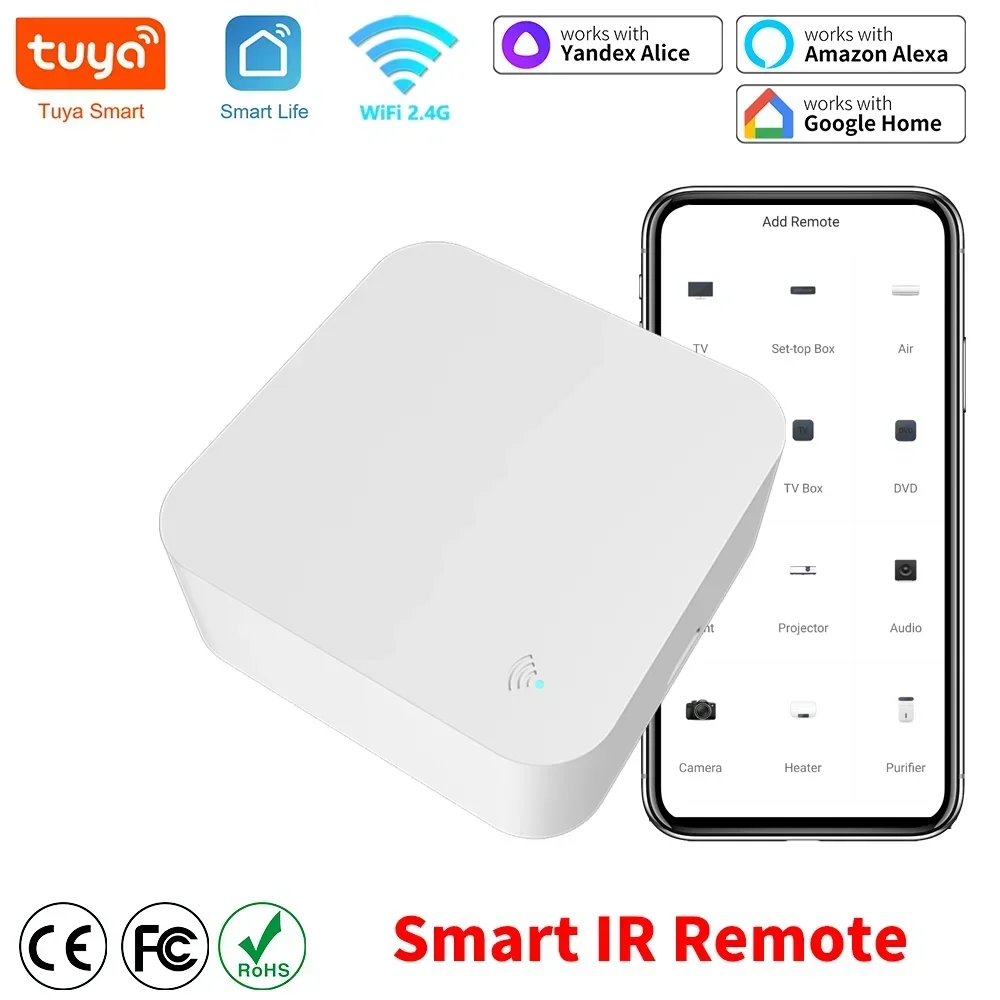 Control remoto inteligente Universal para TV, aire acondicionado, Alexa, Tuya, WiFi, IR, funciona con Google Home, Yandex, Google